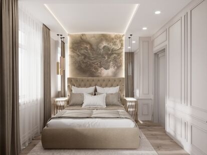 Фото № 4: Дизайн-проект трехкомнатной квартиры 81.4  м² стиль Модернизм для ЖК Ньютон