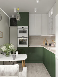 Фото № 1: Дизайн-проект двухкомнатной квартиры 59.59  м² стиль Модернизм для ЖК Гагарин