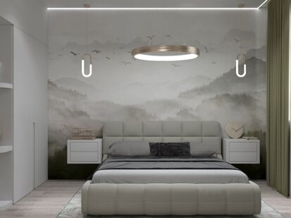 Фото № 5: Дизайн-проект двухкомнатной квартиры 59.59  м² стиль Модернизм для ЖК Гагарин