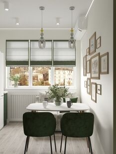 Фото № 3: Дизайн-проект двухкомнатной квартиры 59.59  м² стиль Модернизм для ЖК Гагарин