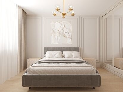 Фото № 3: Дизайн-проект трехкомнатной квартиры 78.28  м² стиль Модернизм для ЖК Московский