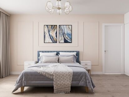 Фото № 4: Дизайн-проект четырехкомнатной квартиры 100.16  м² Стиль Контемпорари для ЖК Московский