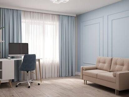 Фото № 5: Дизайн-проект четырехкомнатной квартиры 100.16  м² Стиль Контемпорари для ЖК Московский