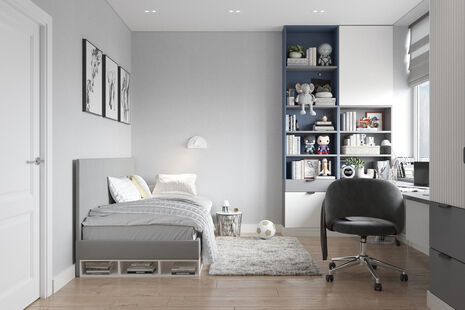 Фото № 4: Дизайн-проект двухкомнатной квартиры 45.0  м² стиль Модернизм для ЖК Малахит