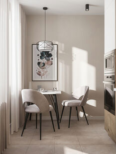 Фото № 6: Дизайн-проект двухкомнатной квартиры 53.92  м² стиль Модернизм для ЖК Московский