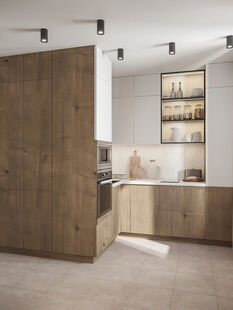 Фото № 4: Дизайн-проект двухкомнатной квартиры 53.92  м² стиль Модернизм для ЖК Московский