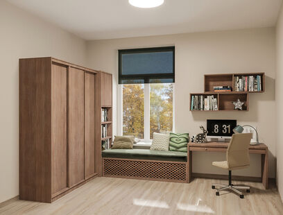 Фото № 4: Дизайн-проект четырехкомнатной квартиры 72.7  м² Стиль Контемпорари для ЖК Московский