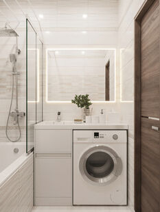 Фото № 5: Дизайн-проект четырехкомнатной квартиры 72.7  м² Стиль Контемпорари для ЖК Московский