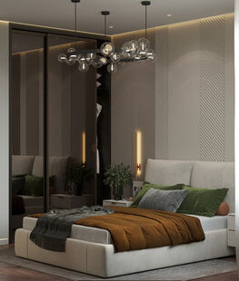 Фото № 2: Дизайн-проект трехкомнатной квартиры 70.56  м² стиль Модернизм для ЖК Фили-Сити