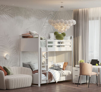 Фото № 6: Дизайн-проект трехкомнатной квартиры 70.56  м² стиль Модернизм для ЖК Фили-Сити