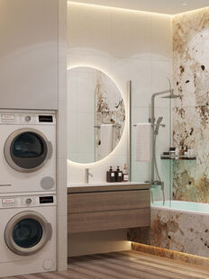 Фото № 3: Дизайн-проект трехкомнатной квартиры 70.56  м² стиль Модернизм для ЖК Фили-Сити