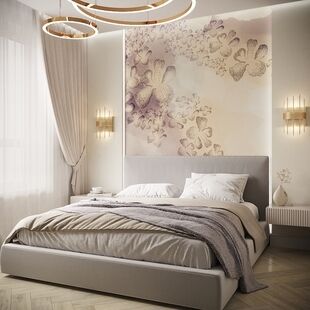 Фото № 3: Дизайн-проект двухкомнатной квартиры 46.37  м² Стиль Современная классика для ЖК Волжский парк