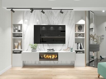 Фото № 6: Дизайн-проект трехкомнатной квартиры 82.2  м² стиль Модернизм для ЖК Первый Зеленоградский