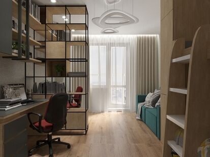 Фото № 2: Дизайн-проект трехкомнатной квартиры 82.2  м² стиль Модернизм для ЖК Первый Зеленоградский