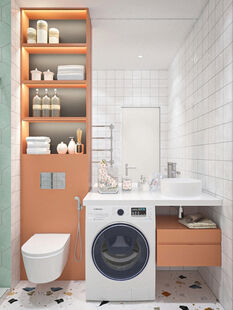 Фото № 3: Дизайн-проект однокомнатной квартиры 34.45  м² Современный стиль для ЖК Квартал Европа