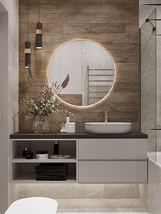 Фото № 3: Дизайн-проект трехкомнатной квартиры 55.6  м² Современный стиль для ЖК Селигер Сити