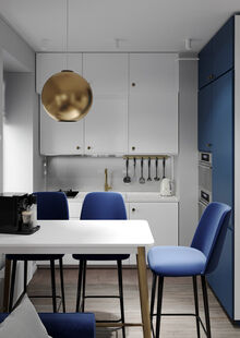 Фото № 2: Дизайн-проект двухкомнатной квартиры 41.74  м² Современный стиль для ЖК Суханово Spa Deluxe