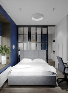 Фото № 3: Дизайн-проект двухкомнатной квартиры 41.74  м² Современный стиль для ЖК Суханово Spa Deluxe