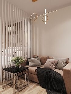 Фото № 3: Дизайн-проект двухкомнатной квартиры 54.8  м² Современный стиль для ЖК Московский