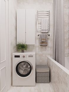 Фото № 4: Дизайн-проект двухкомнатной квартиры 54.8  м² Современный стиль для ЖК Московский