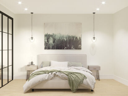 Фото № 6: Дизайн-проект трехкомнатной квартиры 67.7  м² Современный стиль для ЖК Новые Черемушки