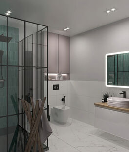 Фото № 3: Дизайн-проект двухкомнатной квартиры 68.3  м² Современный стиль для ЖК Западный луч