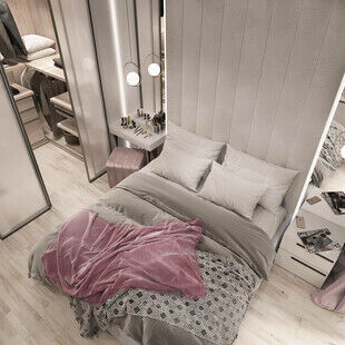 Фото № 6: Дизайн-проект трехкомнатной квартиры 85.03  м² Современный стиль для ЖК в г. Одинцово