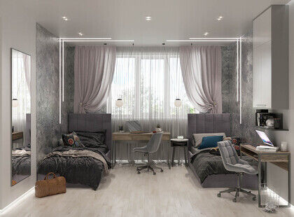 Фото № 4: Дизайн-проект трехкомнатной квартиры 85.03  м² Современный стиль для ЖК в г. Одинцово