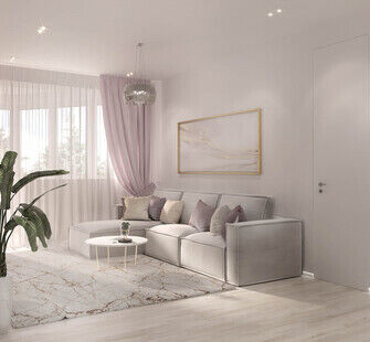 Фото № 2: Дизайн-проект трехкомнатной квартиры 85.03  м² Современный стиль для ЖК в г. Одинцово