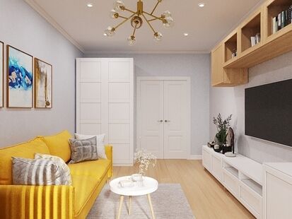 Фото № 2: Дизайн-проект трехкомнатной квартиры 97.2  м² Современный стиль для ЖК в г. Балашиха