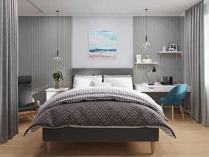 Фото № 6: Дизайн-проект трехкомнатной квартиры 97.2  м² Современный стиль для ЖК в г. Балашиха