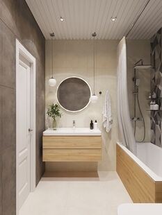 Фото № 4: Дизайн-проект трехкомнатной квартиры 97.2  м² Современный стиль для ЖК в г. Балашиха