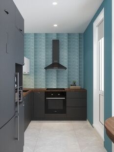 Фото № 3: Дизайн-проект двухкомнатной квартиры 67.6  м² Стиль Фьюжн для ЖК Инновация