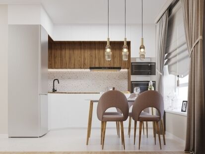 Фото № 4: Дизайн-проект трехкомнатной квартиры 58.8  м² Стиль Современная классика для ЖК Люблинский парк