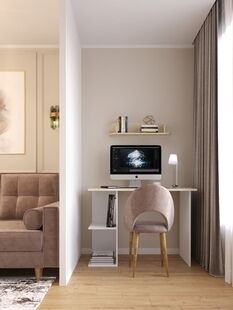 Фото № 3: Дизайн-проект трехкомнатной квартиры 58.8  м² Стиль Современная классика для ЖК Люблинский парк