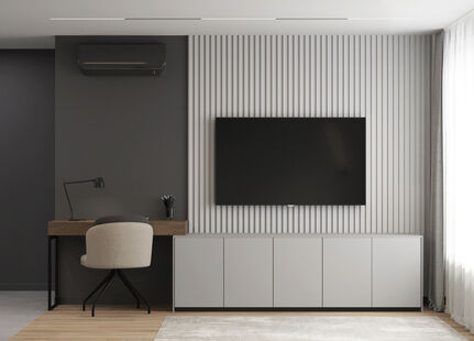 Фото № 6: Дизайн-проект двухкомнатной квартиры 35.64  м² Стиль Минимализм для ЖК Белая Дача Парк