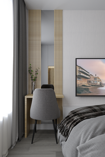 Фото № 2: Дизайн-проект трехкомнатной квартиры 66.86  м² Скандинавский стиль для ЖК Михайловский Парк