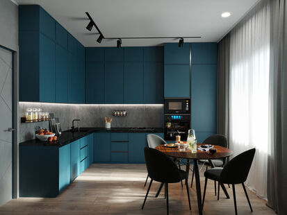 Фото № 6: Дизайн-проект двухкомнатной квартиры 72.35  м² Современный стиль для ЖК Ново-Никольское