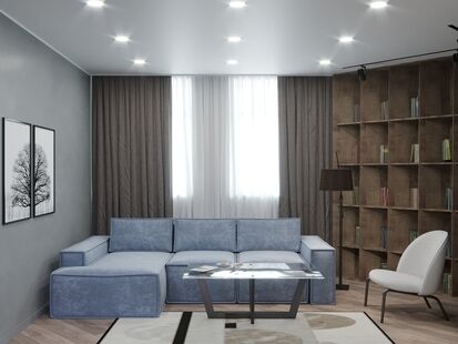 Фото № 1: Дизайн-проект двухкомнатной квартиры 72.35  м² Современный стиль для ЖК Ново-Никольское