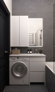 Фото № 6: Дизайн-проект однокомнатной квартиры 41.08  м² Современный стиль для ЖК Vitality