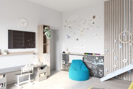 Фото № 3: Дизайн-проект дома/коттеджа 73.97  м² Современный стиль для этажа частного дома в кп воскресенское