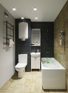 Фото № 2: Дизайн-проект однокомнатной квартиры 39.98  м² Стиль Лофт для ЖК Московский