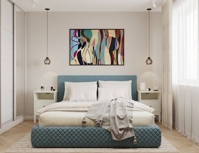 Фото № 5: Дизайн-проект двухкомнатной квартиры 61.0  м² стиль Модернизм для ЖК Московский