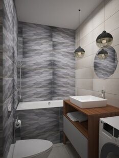 Фото № 6: Дизайн-проект однокомнатной квартиры 37.0  м² стиль Минимализм для ЖК Центральный