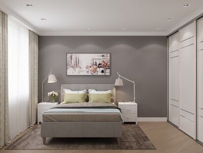 Фото № 4: Дизайн-проект однокомнатной квартиры 35.6  м² Скандинавский стиль для ЖК Соседи 2