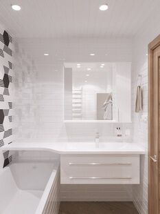 Фото № 2: Дизайн-проект однокомнатной квартиры 35.6  м² Скандинавский стиль для ЖК Соседи 2