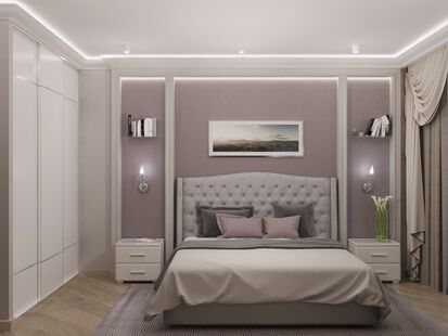 Фото № 2: Дизайн-проект двухкомнатной квартиры 60.2  м² стиль Современная классика для ЖК Новый город