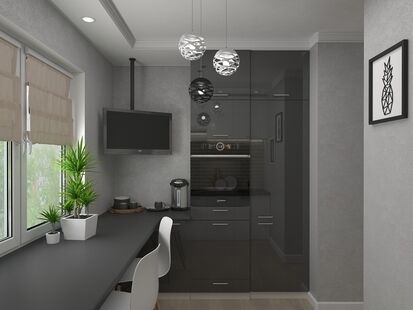 Фото № 4: Дизайн-проект двухкомнатной квартиры 53.1  м² Скандинавский стиль для ЖК Серебряные звоны-2