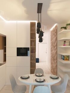 Фото № 5: Дизайн-проект двухкомнатной квартиры 57.3  м² стиль Минимализм для ЖК Виктори Парк