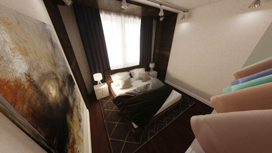 Фото № 6: Дизайн-проект трехкомнатной квартиры 92.2  м² стиль Лофт для ЖК Центральный